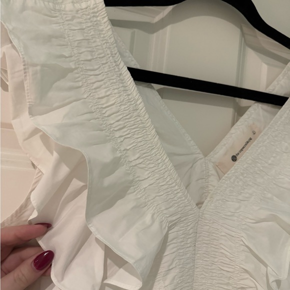 White Ruffled Tank - Picture 3 of 5